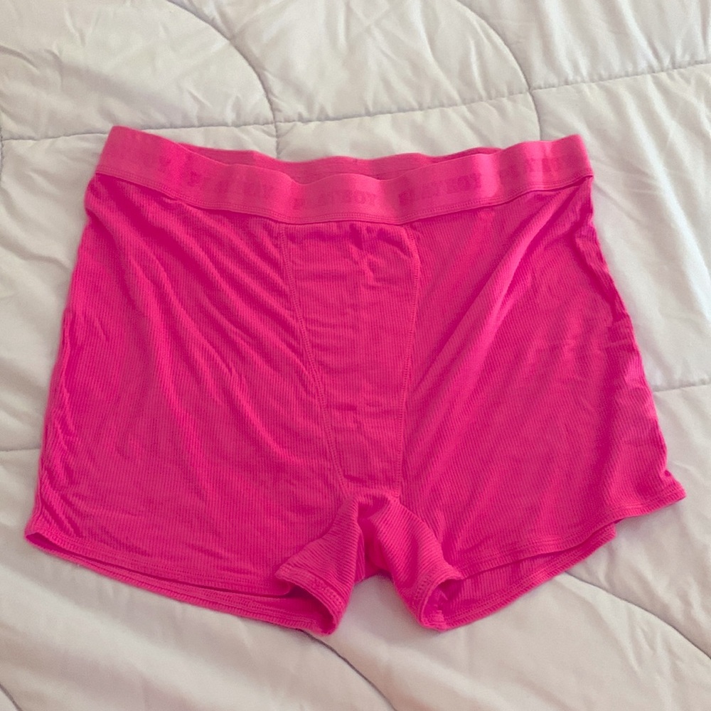 NWOT, Super comfortable and stretchy playboy bunny boxers in hot pink!